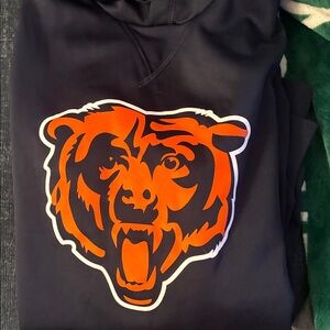 Nike Black Hoodie with Orange Bear Graphic